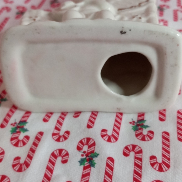 Holiday White Porcelain Gold Gilded Candle Holders JOY Angels Cherubs. - Picture 4 of 9